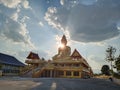 Big buddha, sun and clouds, northern Thailand