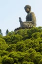 Big Buddha temple statue, Lantau Island, Hong Kong Royalty Free Stock Photo