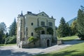 Big building in Italy in the place Levico Terme Royalty Free Stock Photo