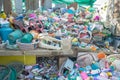 Big bunch of plastic waste for recycling