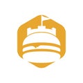 Burger castle vector logo design. Fort burgher logo design.