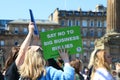 Big business bully protestors in glasgow in 2020 Royalty Free Stock Photo