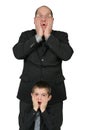 Big Business Man and Little Business Man Royalty Free Stock Photo