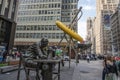 The Big Button and the Garment Worker Sculptures, New York