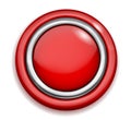 Big button with metallic and colored borders Royalty Free Stock Photo