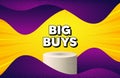 Big buys. Special offer price sign. Vector Royalty Free Stock Photo