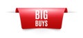 Big buys. Special offer price sign. Vector Royalty Free Stock Photo