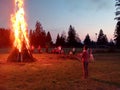 Big camp fire