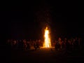 Big campfire night Royalty Free Stock Photo