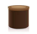 Big can brown color mockup Royalty Free Stock Photo