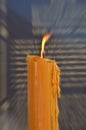 Big candle buddha fire