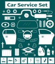 Big car service icons set Royalty Free Stock Photo