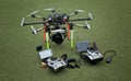 Big Carbon Drone dslr dji summer on the ground Royalty Free Stock Photo