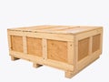 Big cargo wooden crate Royalty Free Stock Photo
