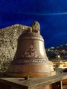 The giant bell at the promenade of Budva Royalty Free Stock Photo