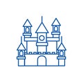 Big castle,germany line icon concept. Big castle,germany flat vector symbol, sign, outline illustration.
