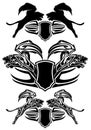 Big cat vector emblems Royalty Free Stock Photo