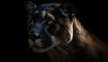 Big cat stares fiercely, beauty in nature generated by AI Royalty Free Stock Photo