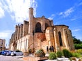 Big cathedral in the city of Condom, Gascony, France, July 2020 Royalty Free Stock Photo