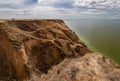 Big cave canyon in the Kherson region on the seashore