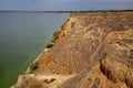 Big cave canyon in the Kherson region on the seashore