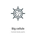 Big cellule outline vector icon. Thin line black big cellule icon, flat vector simple element illustration from editable human