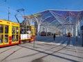 The big center tram. Royalty Free Stock Photo