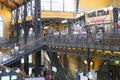 The big central market of Budapest, a place of visiting of tourists for purchases of sausages of a paprika of souvenirs. Royalty Free Stock Photo