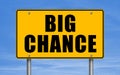 Big Chance - road sign information board Royalty Free Stock Photo