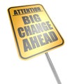 Big change ahead road sign Royalty Free Stock Photo