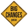 Big changes ahead vintage rusty metal sign Royalty Free Stock Photo