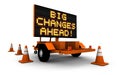 Big Changes - Construction Sign Message Royalty Free Stock Photo