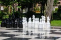 Big chess board in city park in Batumi, Georgia Royalty Free Stock Photo