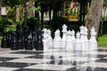 Big chess board in city park in Batumi, Georgia Royalty Free Stock Photo