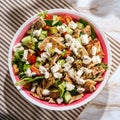 Big Chicken Salad Bowl Royalty Free Stock Photo