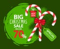 Big Christmas Sale 70 Percent Off Promotion Banner