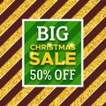 Big Christmas Sale 50 percent off promotion banner Royalty Free Stock Photo