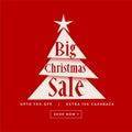 Big christmas sale poster design Royalty Free Stock Photo