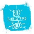 Big Christmas Sale. Special offer banner with handwritten text design Royalty Free Stock Photo