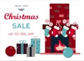 Big Christmas sale of toys for children. Black Friday discounts for a website, store, or app with children s products Royalty Free Stock Photo