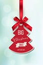 Big Christmas sale vector tag template Royalty Free Stock Photo