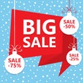 BIG Christmas sale. Winter sale poster