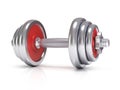 Big chrome dumbells Royalty Free Stock Photo