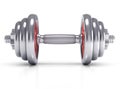 Big chrome dumbells Royalty Free Stock Photo