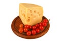 Big chunk of yellow cheese Royalty Free Stock Photo