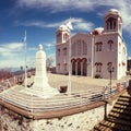 Big church of Holy Cross in Pedoulas village, Troodos mountains, Cyprus