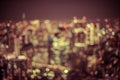 Big city lights bokeh background Royalty Free Stock Photo