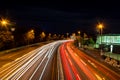 Big City Lighttrails of Cologne Royalty Free Stock Photo