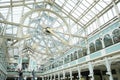 Big clock of St Stephen`s Green Shopping Centre, Dublin, Ireland. Inside Royalty Free Stock Photo