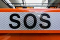 Big Close SOS Box Orange Emergency Train Station Royalty Free Stock Photo